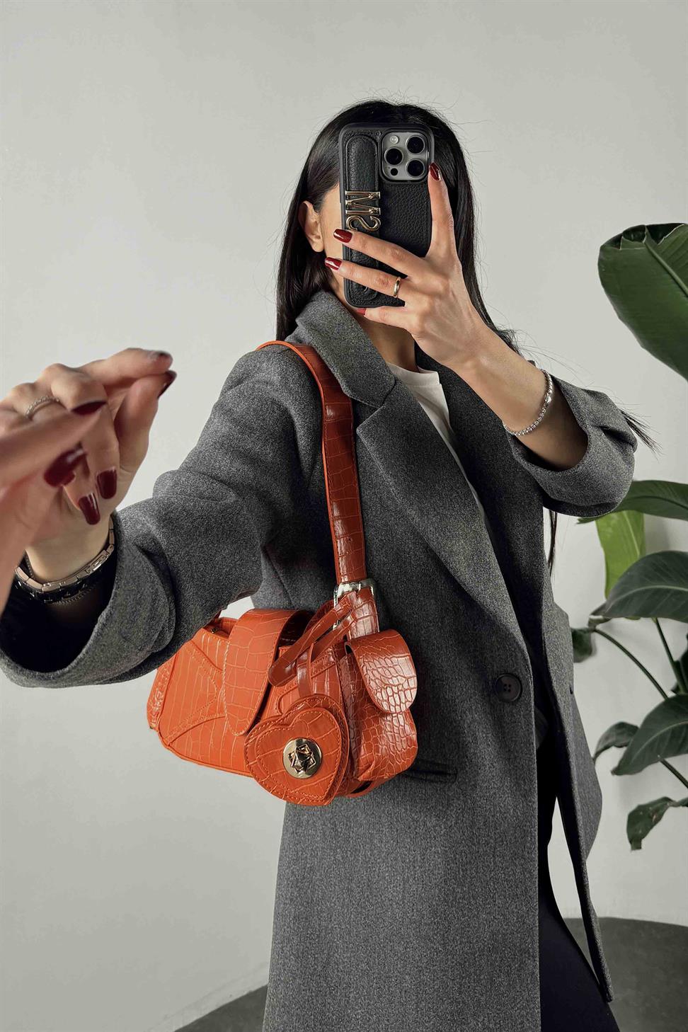 Aurora El Omuz Çantası Turuncu