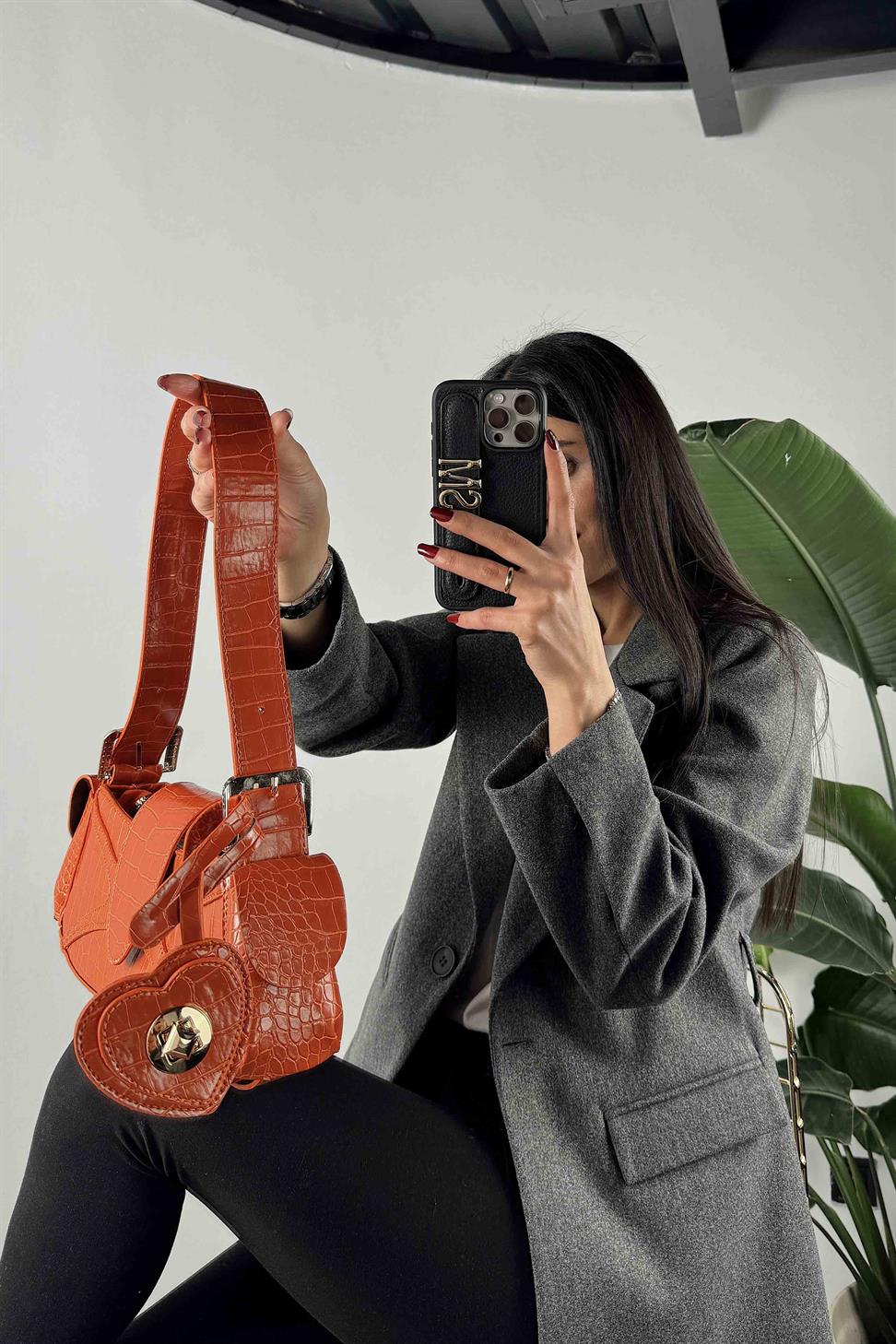 Aurora El Omuz Çantası Turuncu