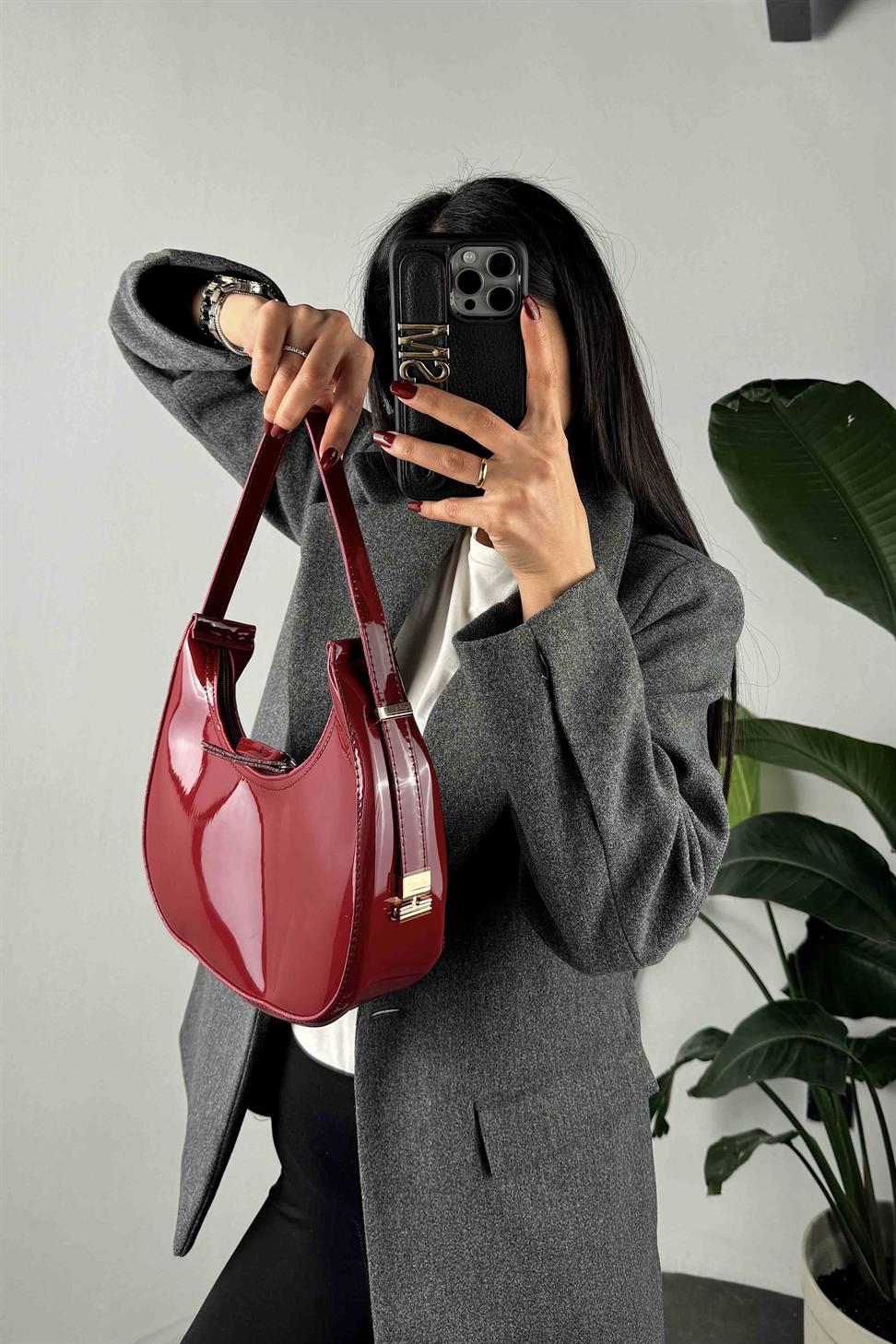 Ayarlanabilir Cherry Rugan Çanta Bordo