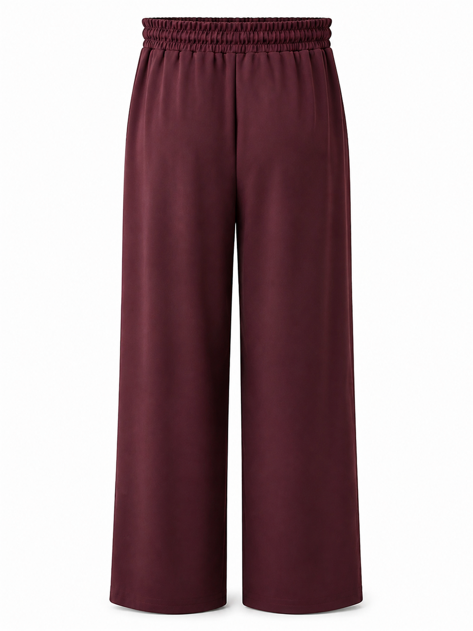 Bel Bağlamalı Cepli Modal Kumaş Pantolon Bordo
