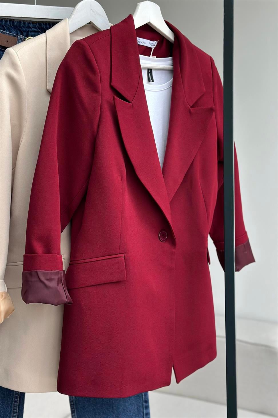 Daldiwon Astarlı Blazer Ceket Bordo