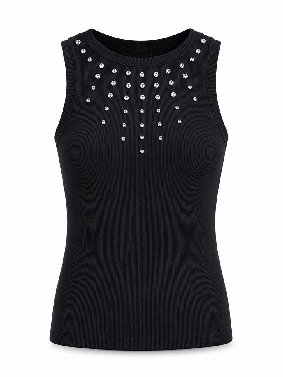 Damla Taş Detaylı Fitilli Basic Bluz Siyah