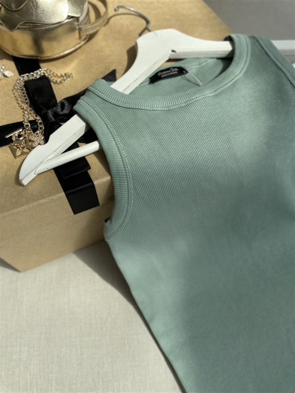 Fitilli Halter Yaka Atlet Mint