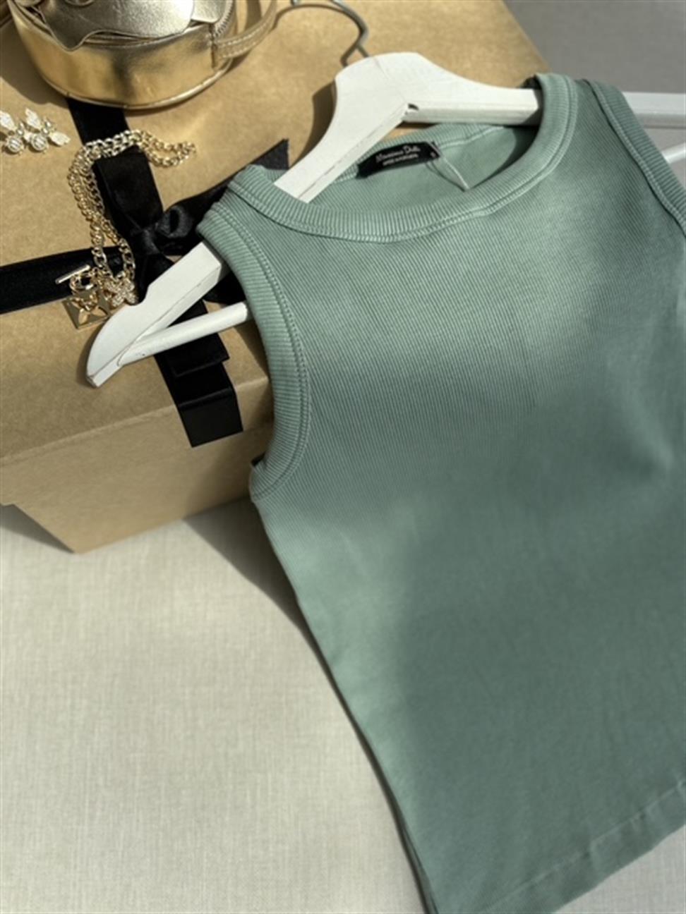 Fitilli Halter Yaka Atlet Mint