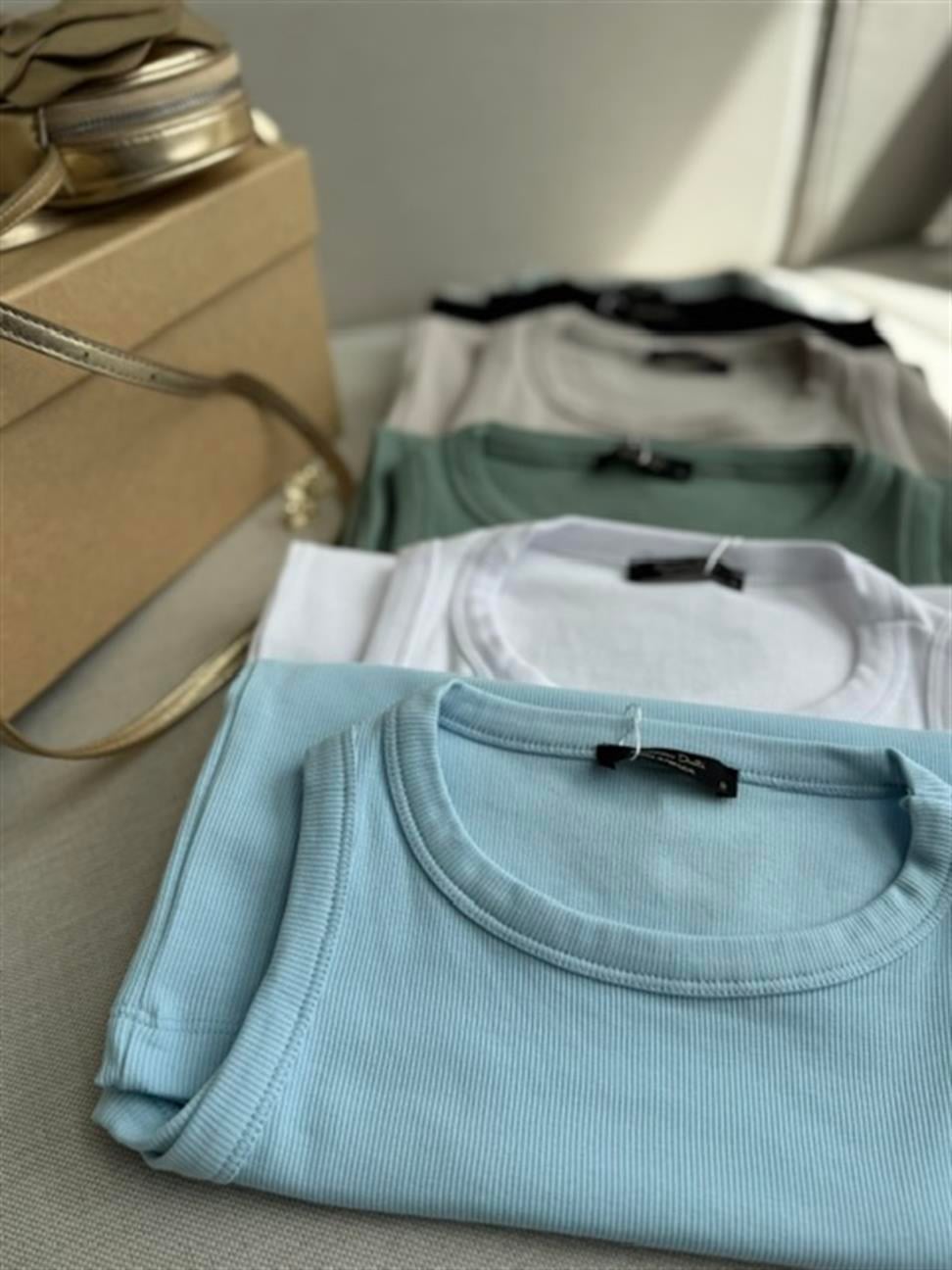 Fitilli Halter Yaka Atlet Siyah