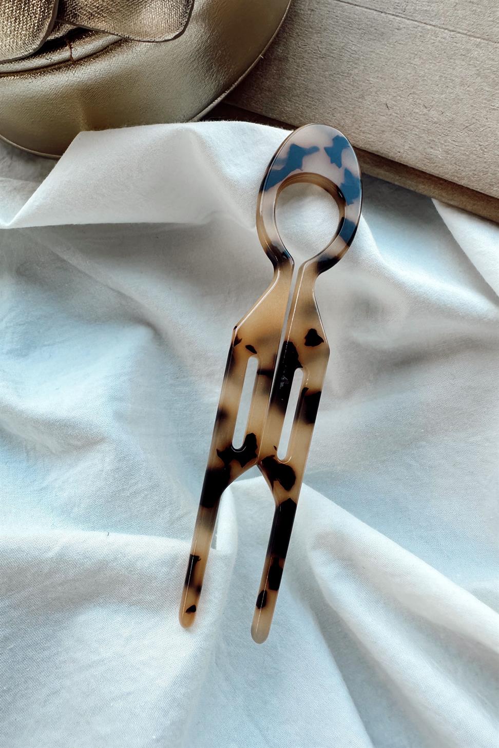 Handmade Kemik Topuz Tokası Somon