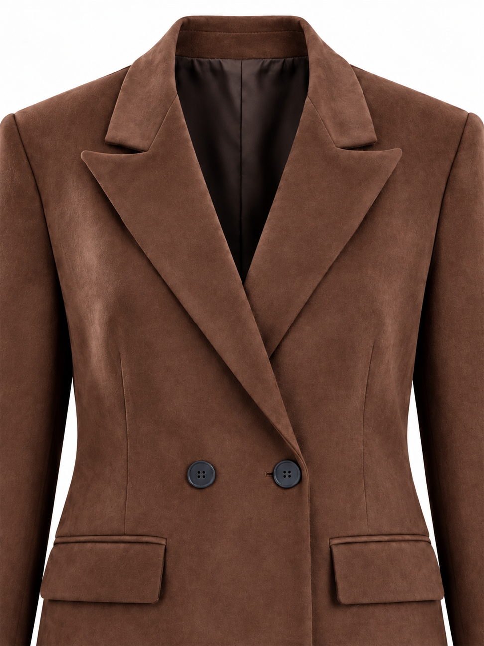 Kahverengi Süet Blazer Ceket 