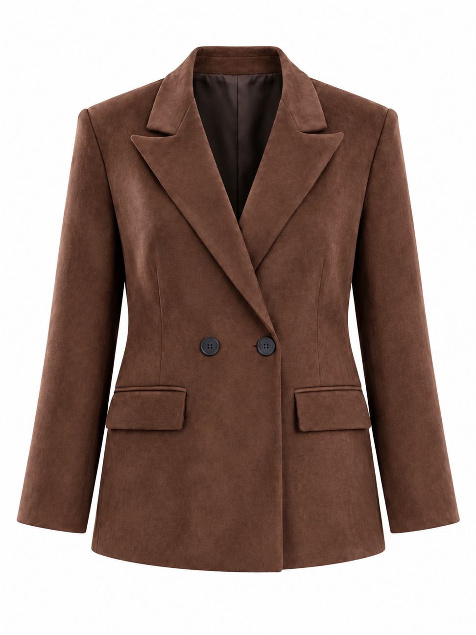 Kahverengi Süet Blazer Ceket 
