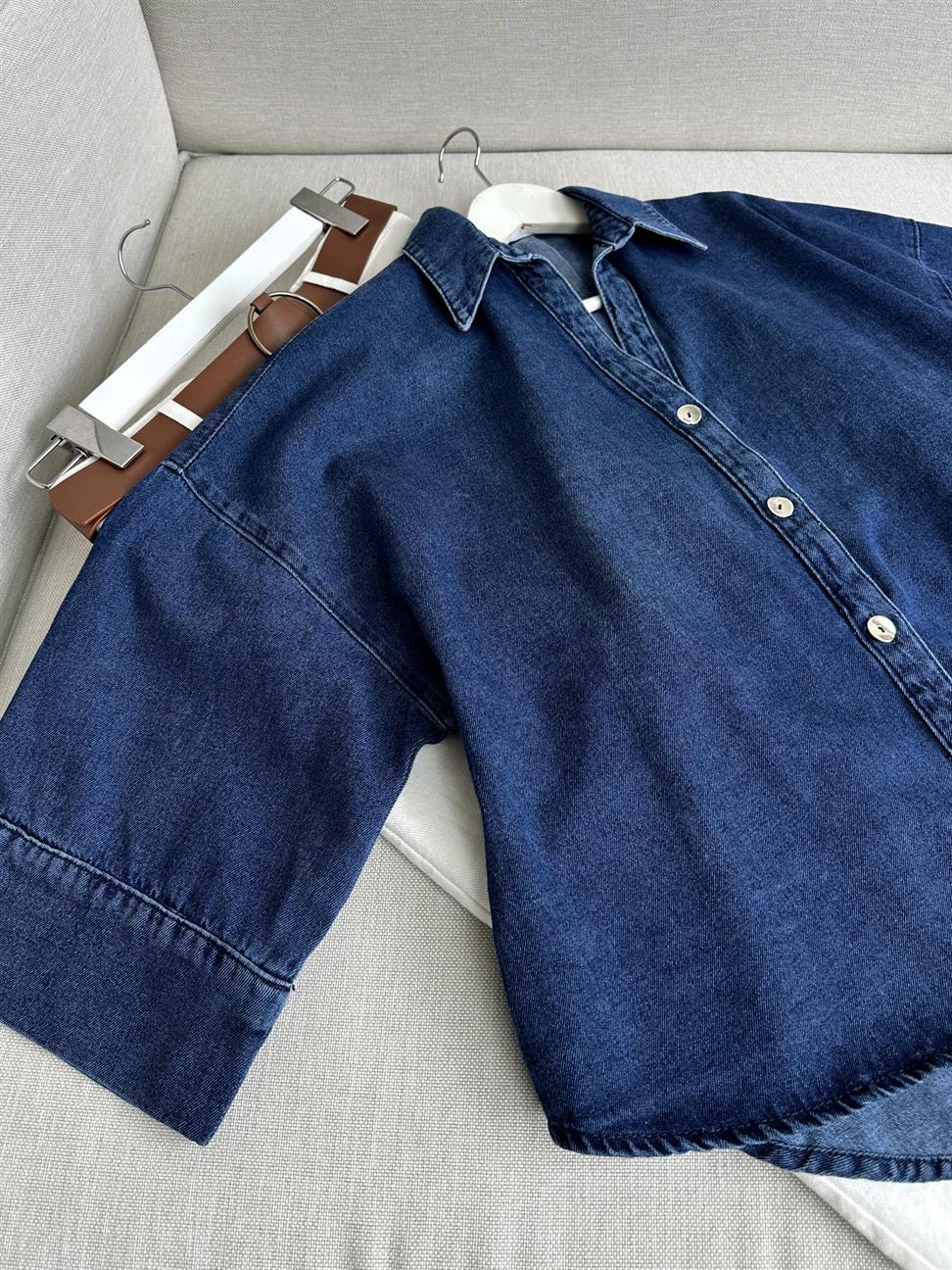 Lacivert Denim Gömlek