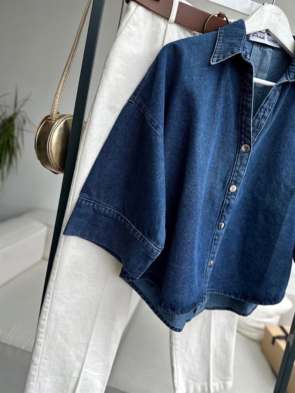 Lacivert Denim Gömlek