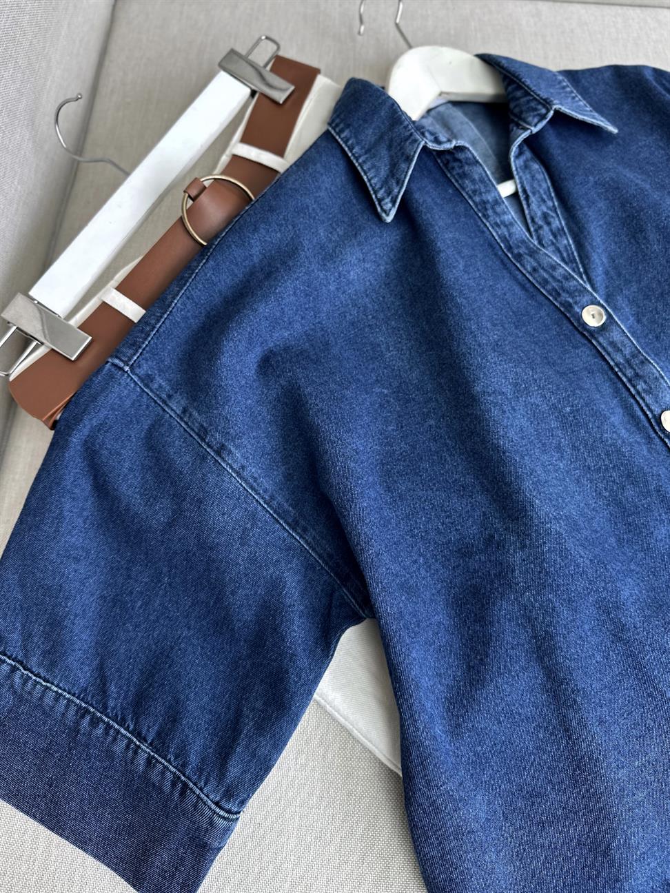 Lacivert Denim Gömlek