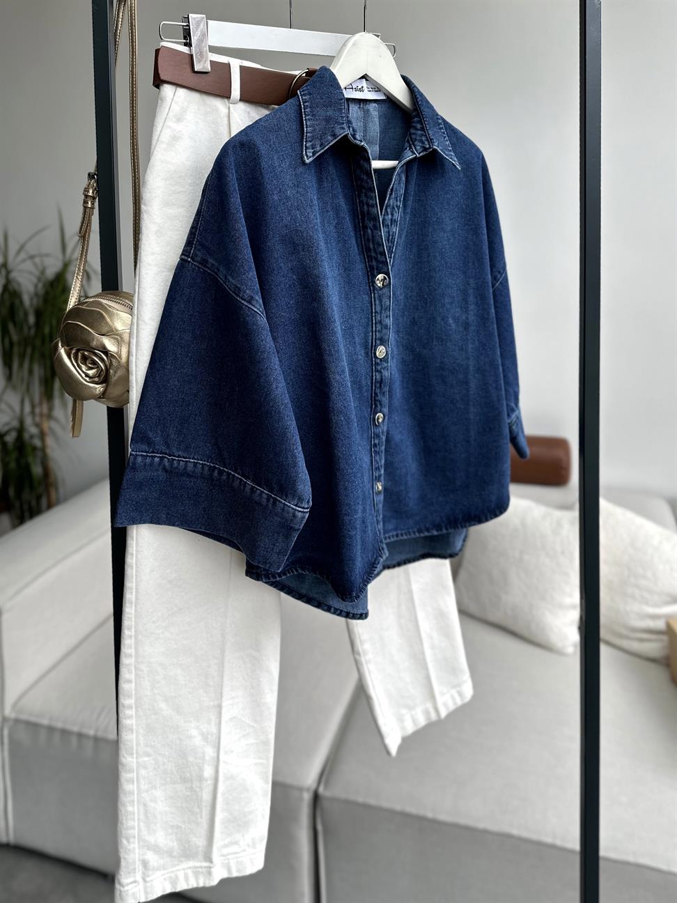 Lacivert Denim Gömlek