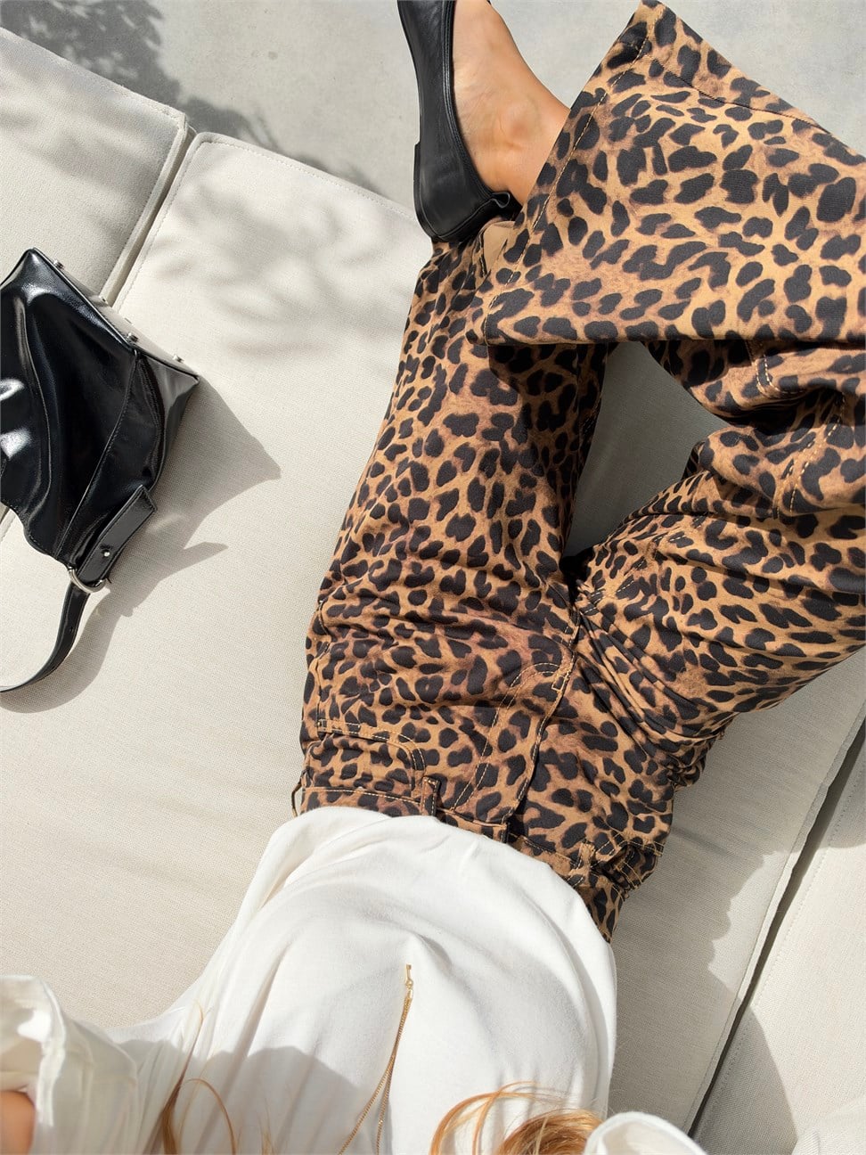Leopar Desen Lüx Kalite Jean Pantolon 