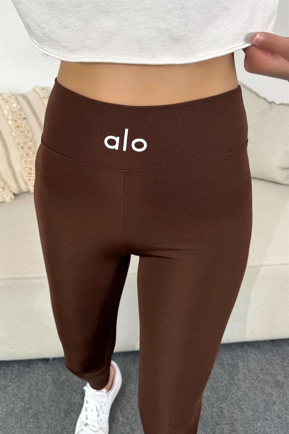 Marka Muadil Beli Yazı Detaylı Tayt Acı Kahve