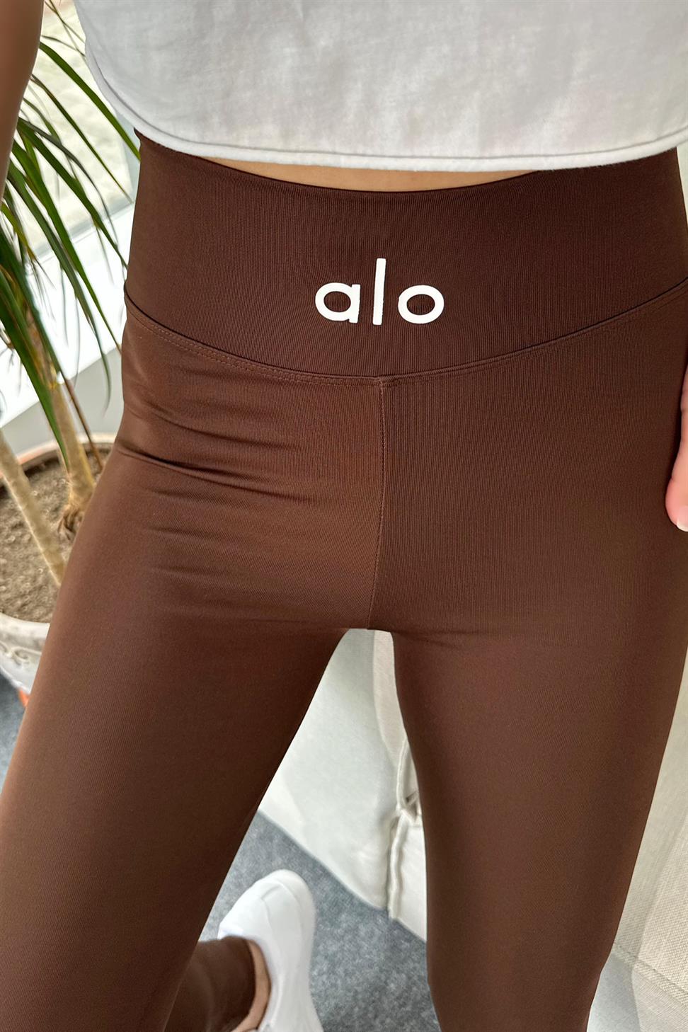 Marka Muadil Beli Yazı Detaylı Tayt Acı Kahve