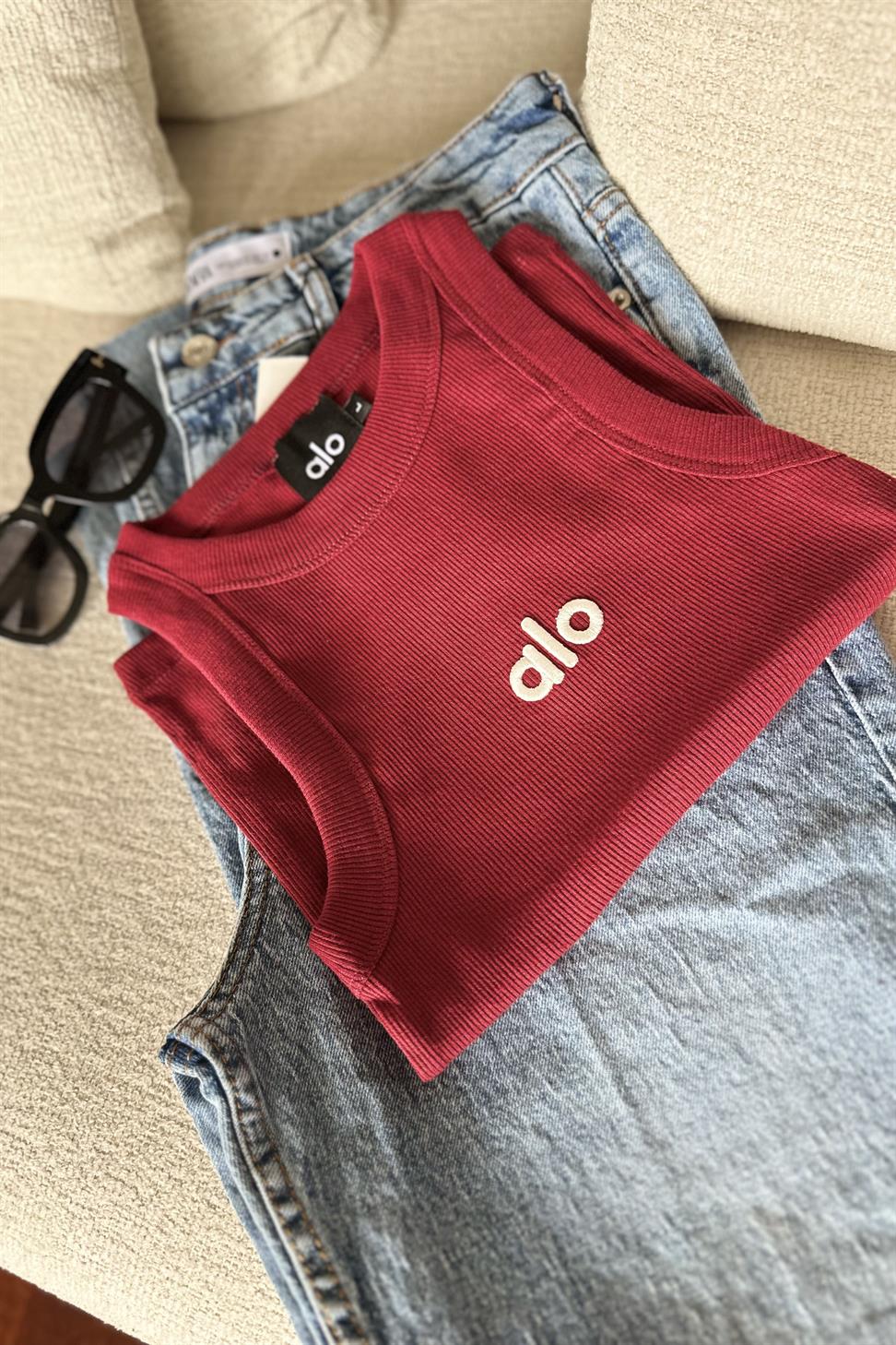 Marka Muadil Halter Yaka Fitilli Bluz Bordo