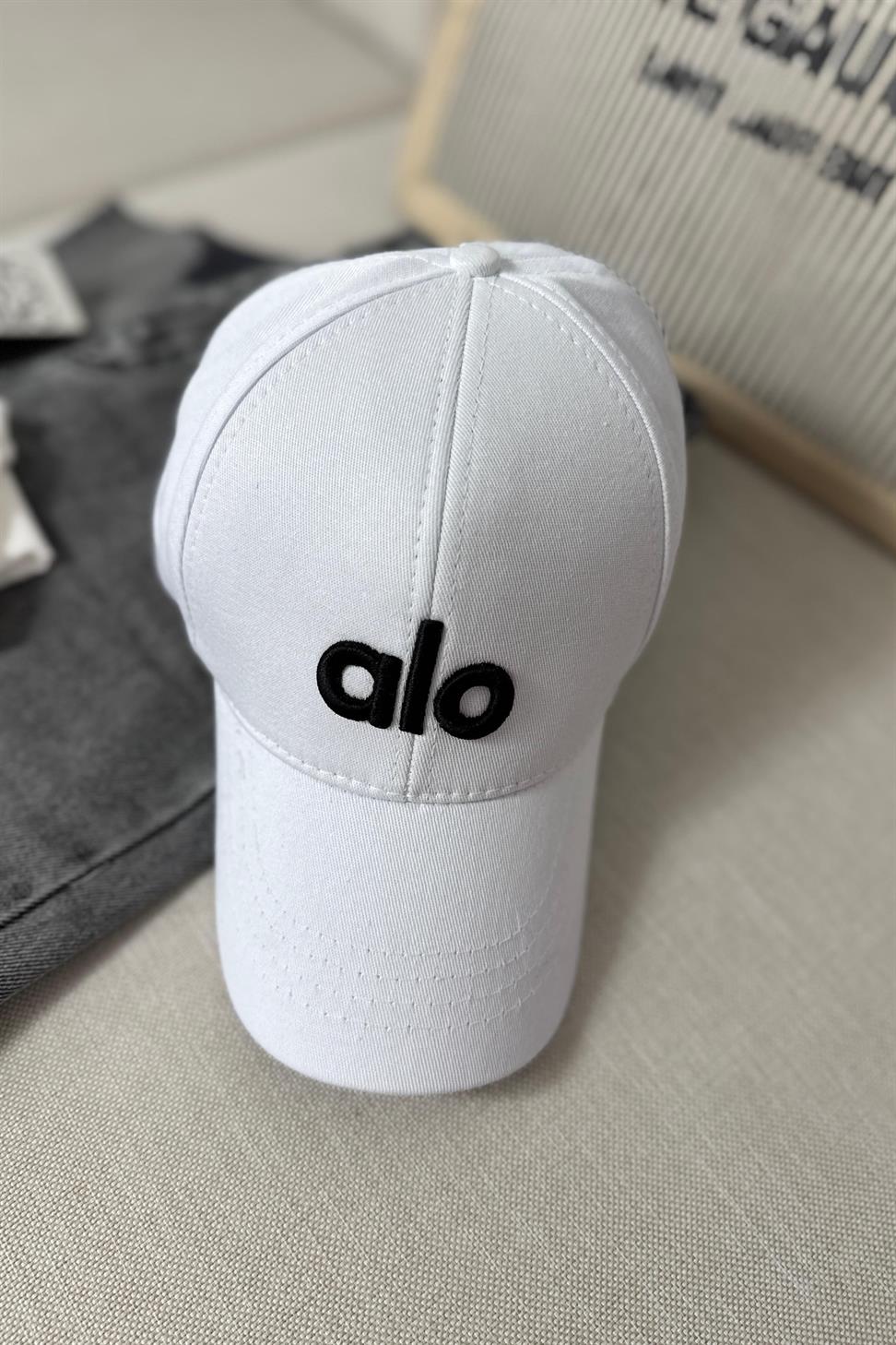 Marka Muadil Logo Baskılı Unisex Spor Şapka Beyaz