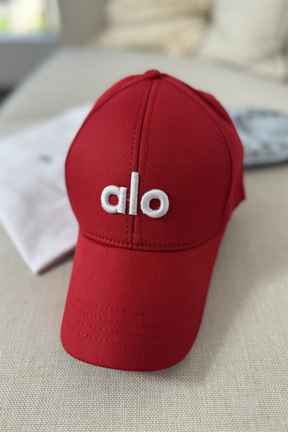 Marka Muadil Logo Baskılı Unisex Spor Şapka Kırmızı