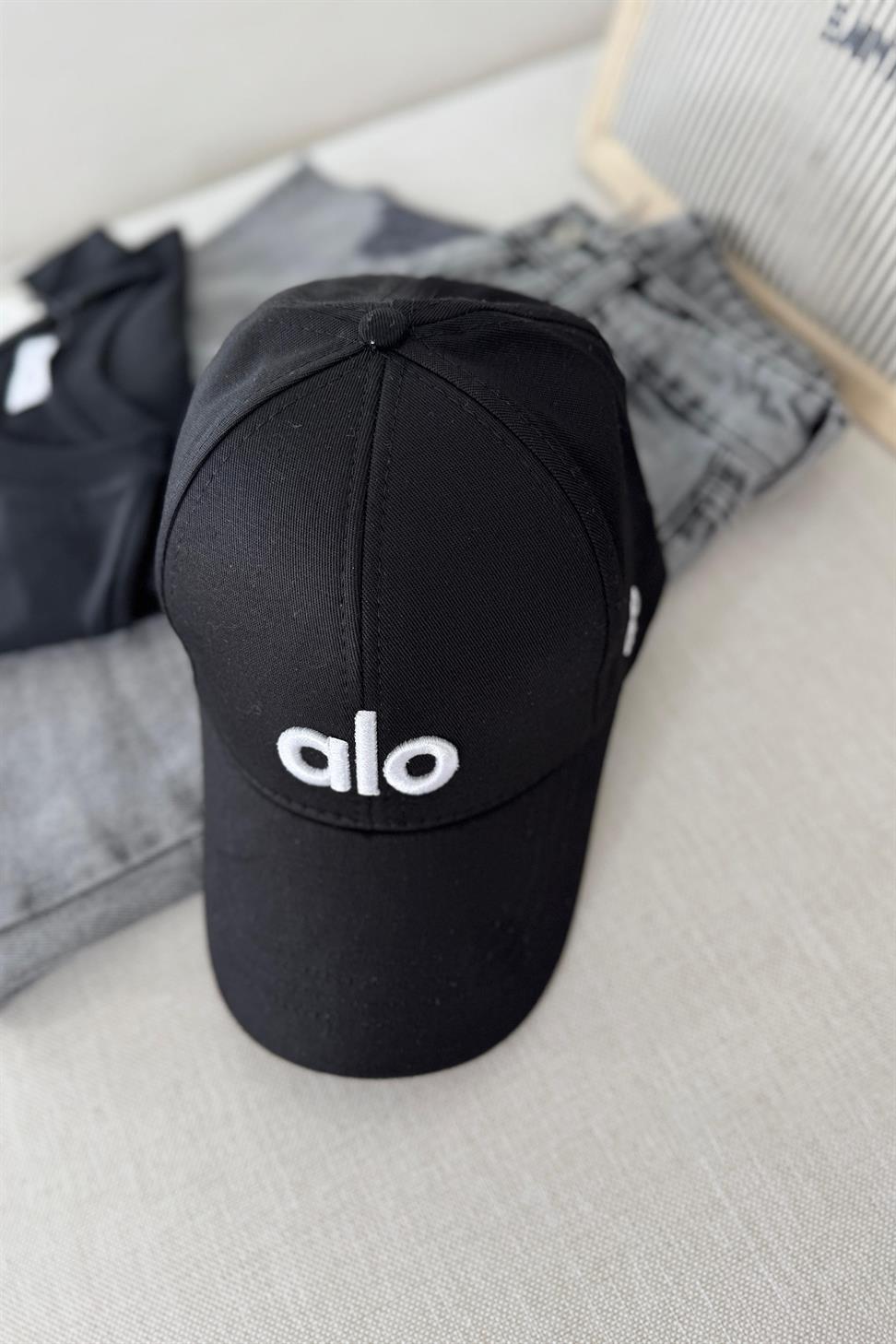 Marka Muadil Logo Baskılı Unisex Spor Şapka Siyah