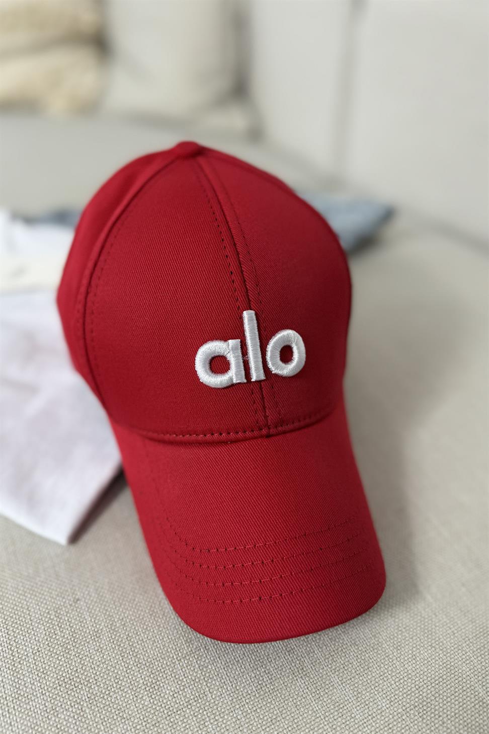 Marka Muadil Logo Baskılı Unisex Spor Şapka Kırmızı