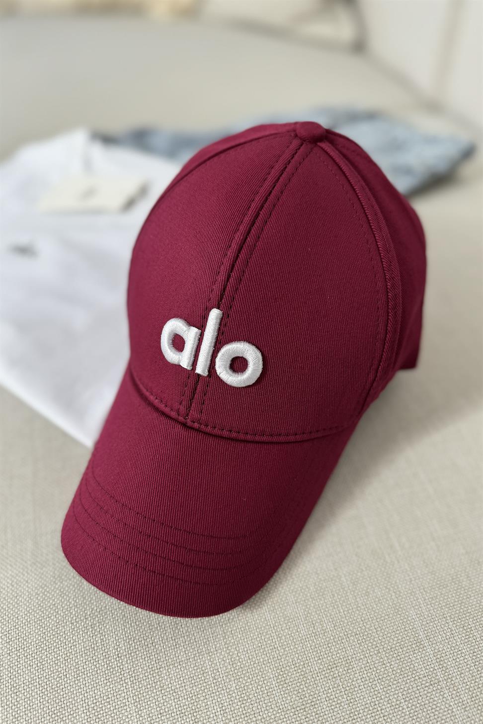 Marka Muadil Logo Baskılı Unisex Spor Şapka Bordo