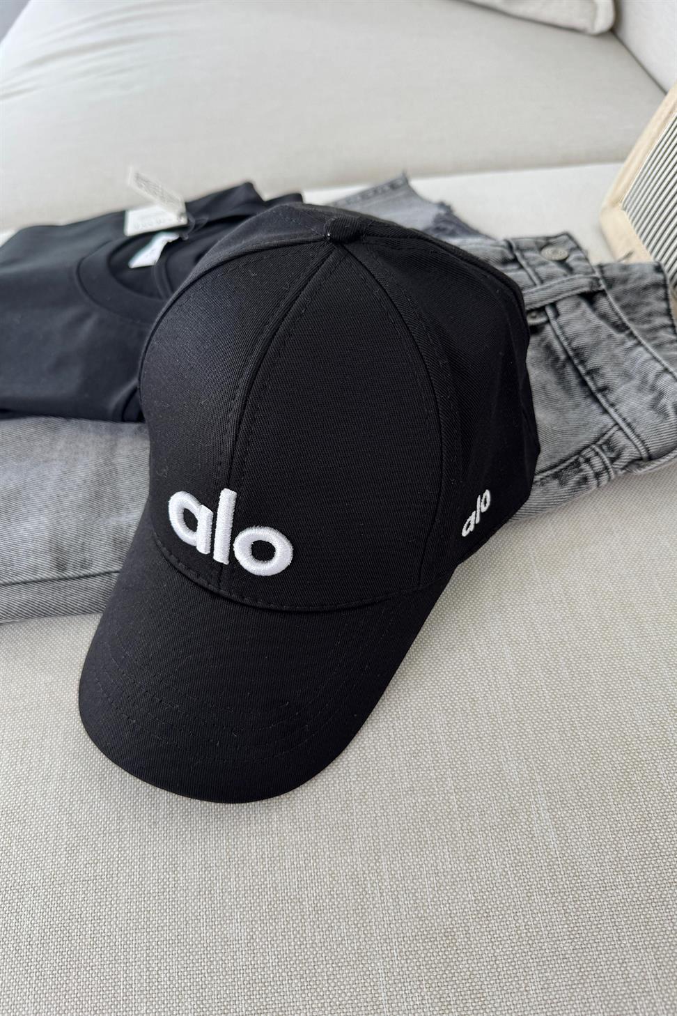 Marka Muadil Logo Baskılı Unisex Spor Şapka Siyah