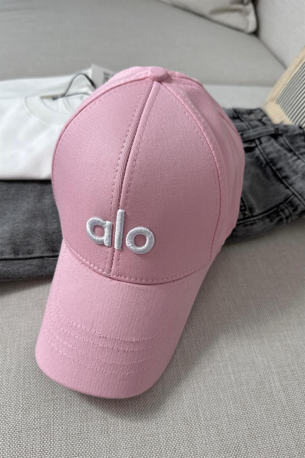 Marka Muadil Logo Baskılı Unisex Spor Şapka Toz Pembe