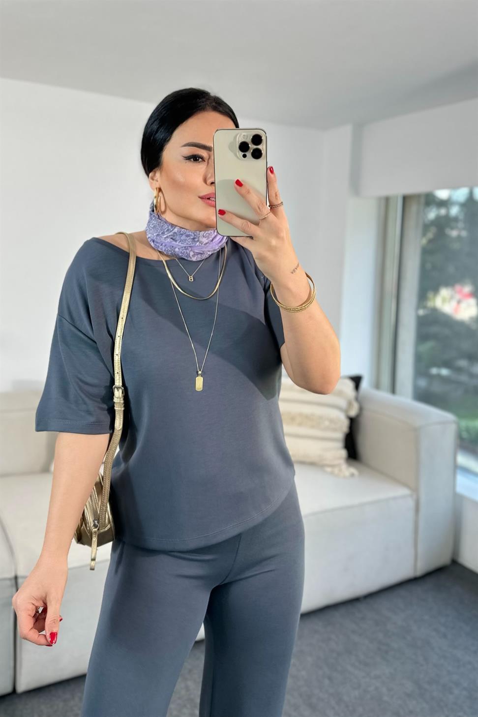 Marka Muadil Modal Kumaş Takım Antrasit