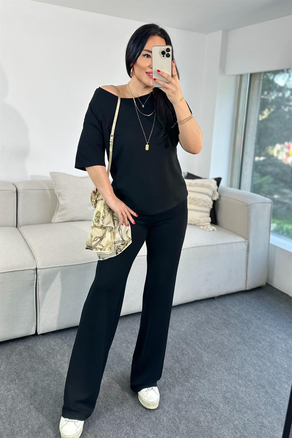 Marka Muadil Modal Kumaş Takım Siyah