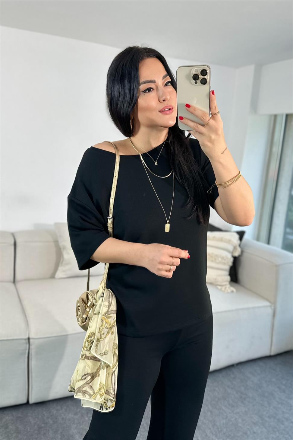 Marka Muadil Modal Kumaş Takım Siyah