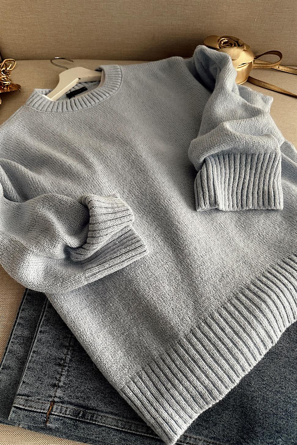 Massi Model Yumoş Basic Salaş Kazak Bebe Mavisi
