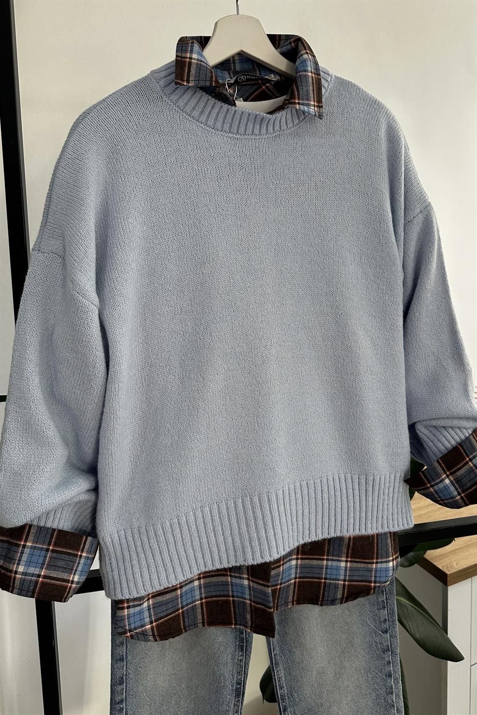 Massi Model Yumoş Basic Salaş Kazak Bebe Mavisi