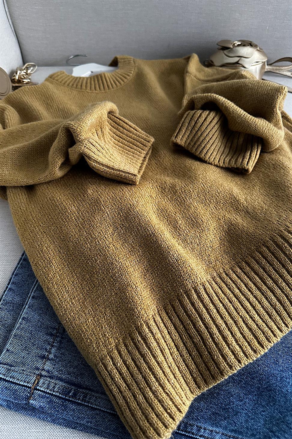 Massi Model Yumoş Basic Salaş Kazak Hardal