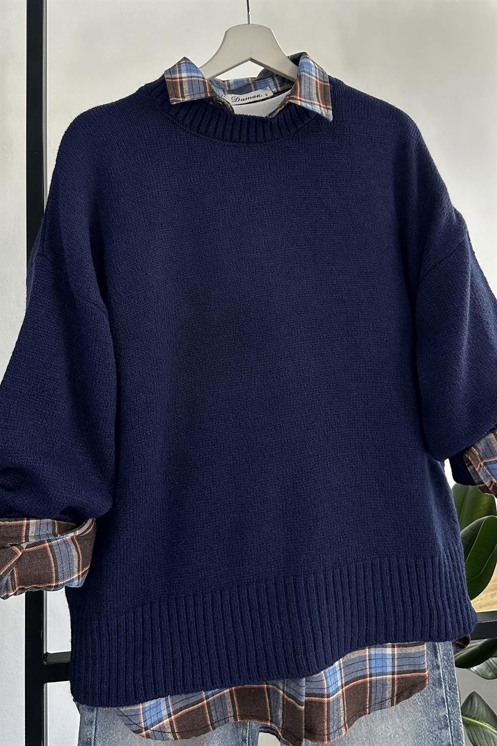Massi Model Yumoş Basic Salaş Kazak Lacivert