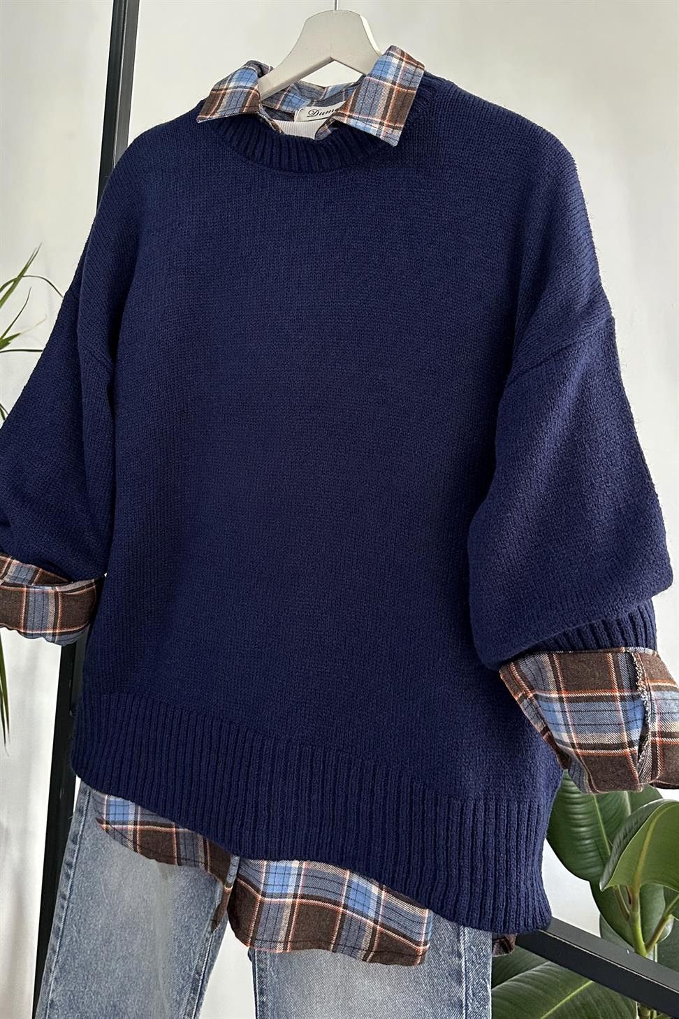 Massi Model Yumoş Basic Salaş Kazak Lacivert