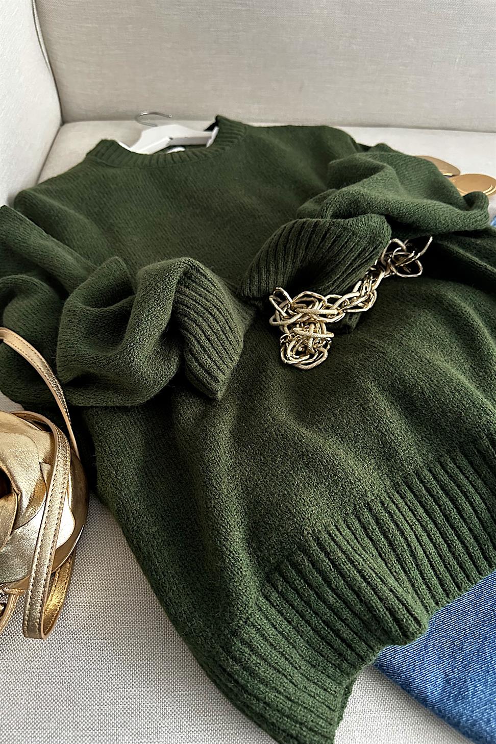 Massi Model Yumoş Basic Salaş Kazak Yeşil