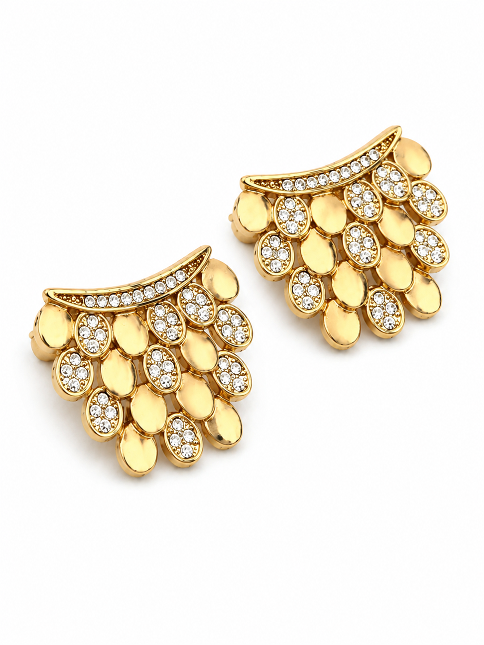 Minik Damla Taşlı Gold Küpe