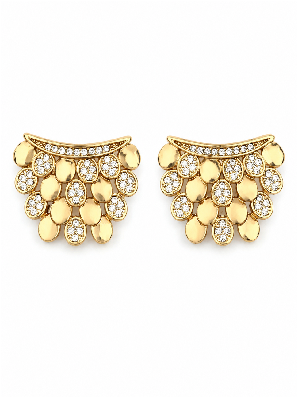 Minik Damla Taşlı Gold Küpe