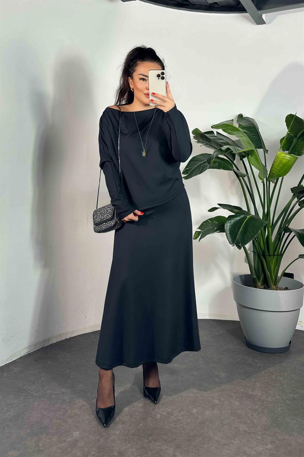 Modal Kumaş İkili Takım Antrasit