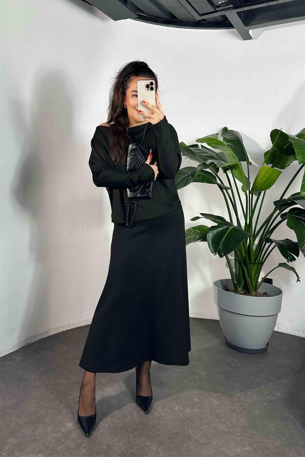 Modal Kumaş İkili Takım Siyah