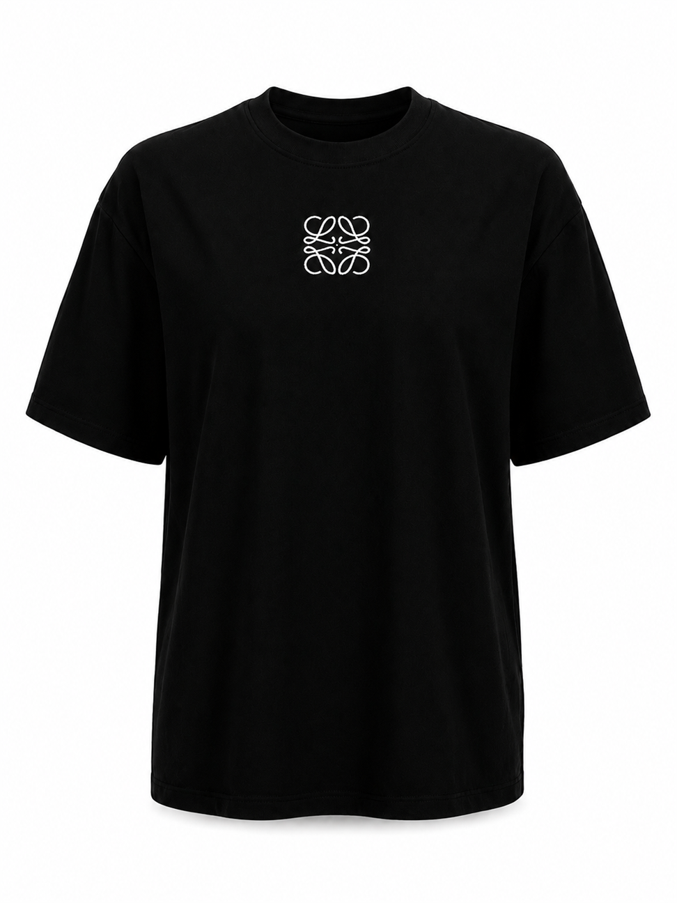 Nakış İşleme Detaylı Marka Model Basic Tshirt Siyah