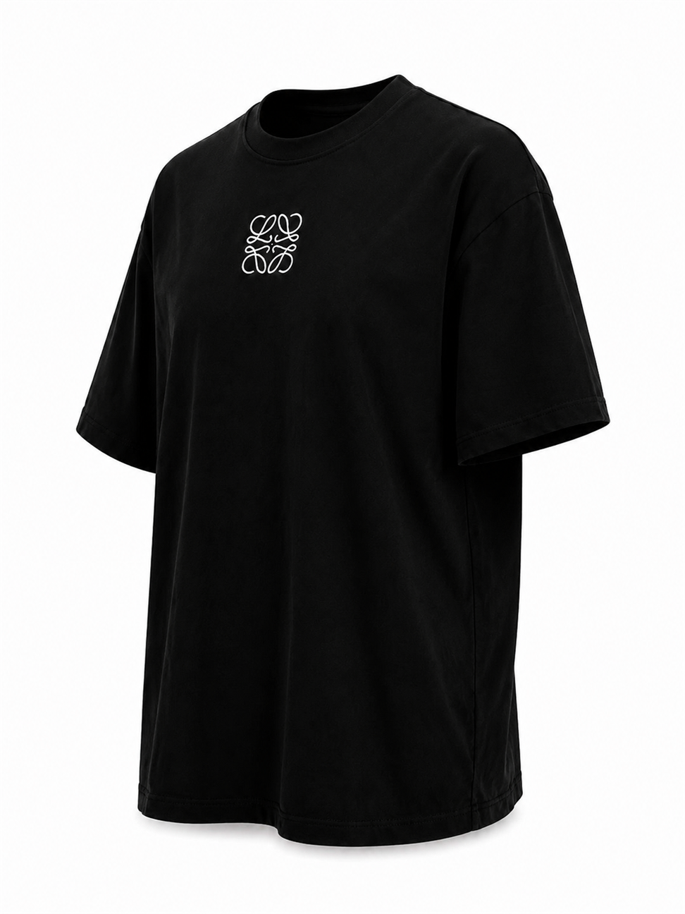 Nakış İşleme Detaylı Marka Model Basic Tshirt Siyah