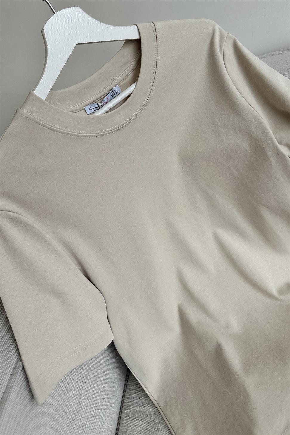 Natural Touch Basic Tişört Taş