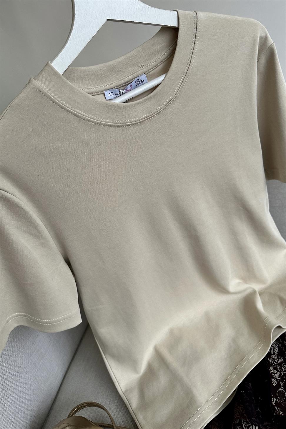 Natural Touch Basic Tişört Taş