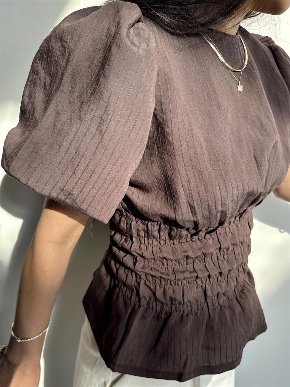 Premium Kalite Beli Gipeli Tensel Kumaş Kahve