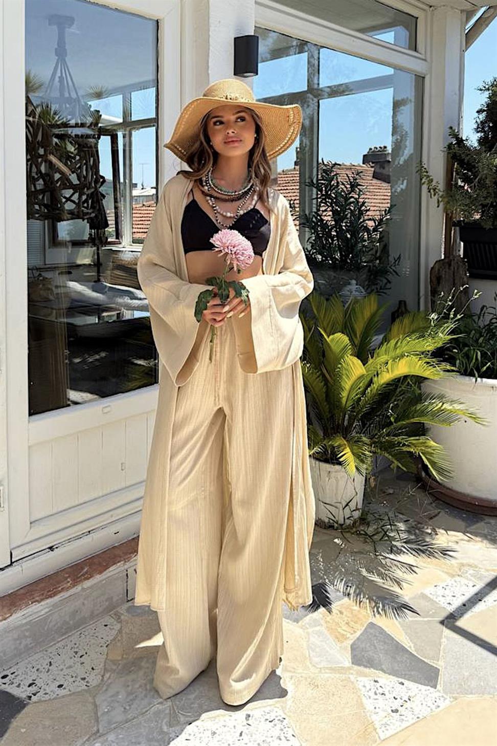 Premium Kalite İkili Kimono Takım Taş