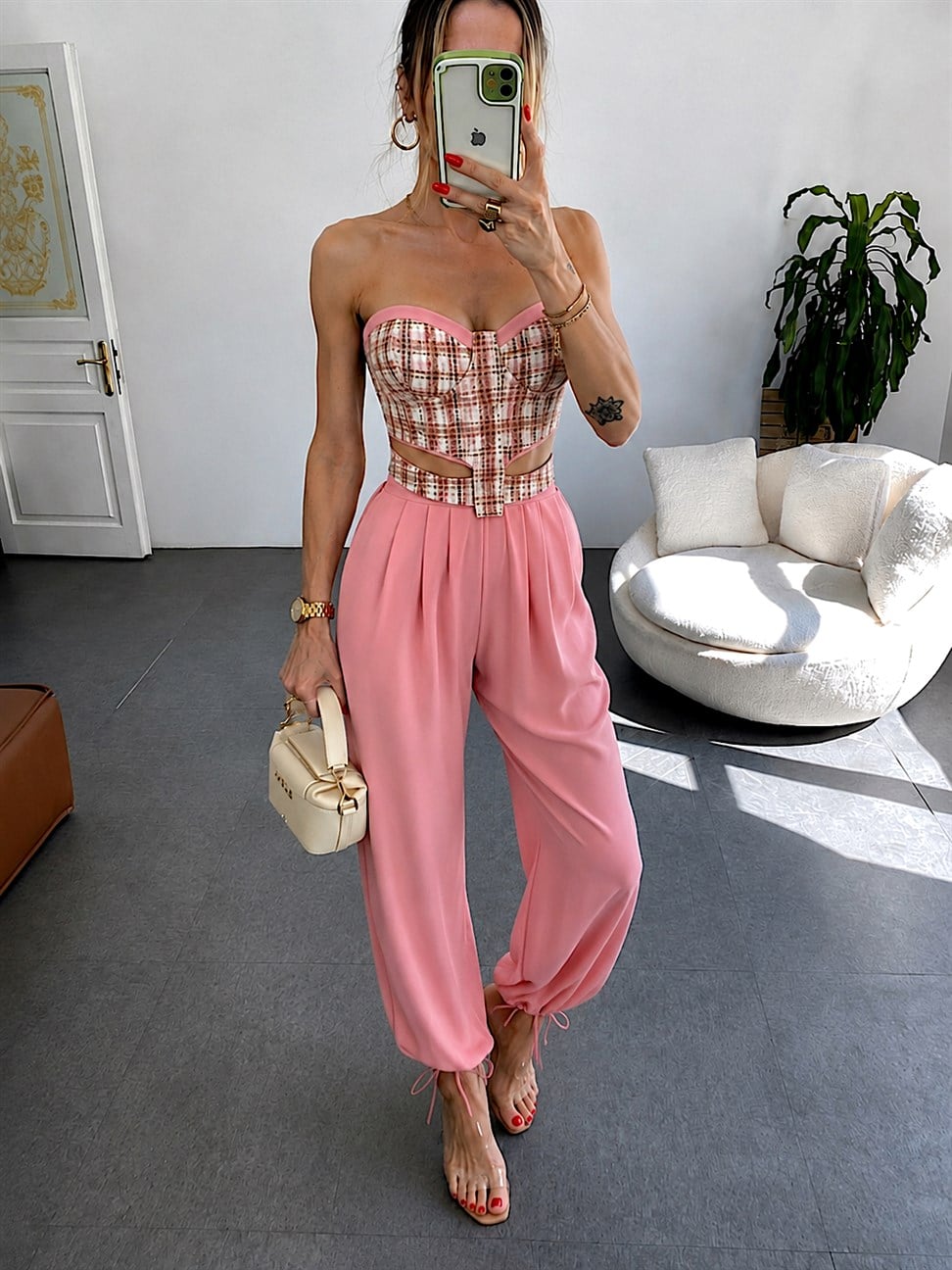 Premium Kalite İkili Takım Pembe