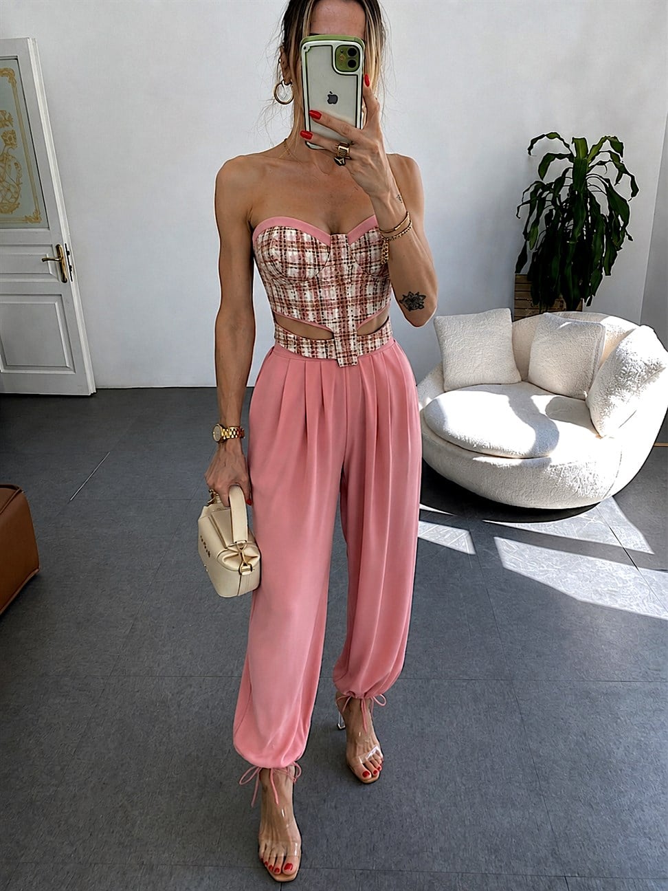 Premium Kalite İkili Takım Pembe