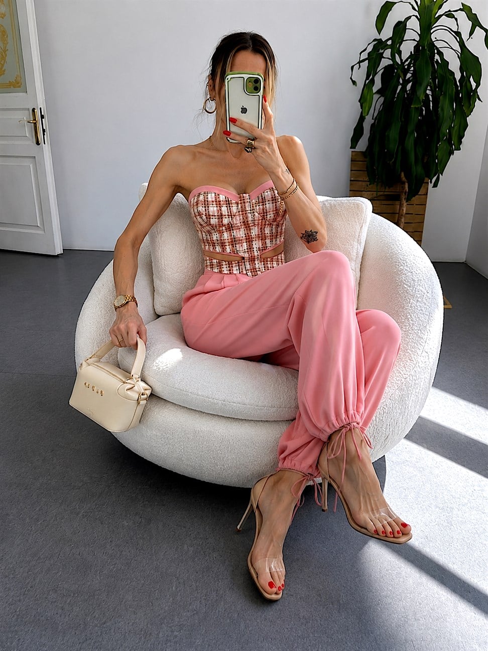 Premium Kalite İkili Takım Pembe