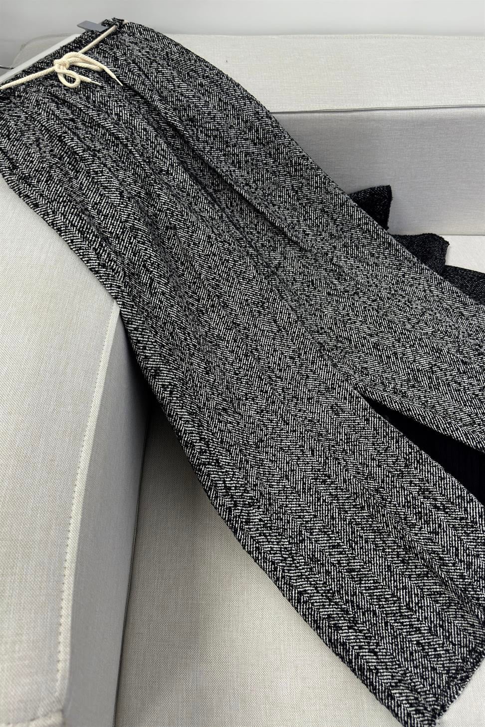 Premium Kalite İp Bağlamalı Kaşe Çımalı Pantolon Gri